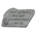 Kay Berry Inc Kay Berry- Inc. 91920 Never Go Faster Than Your Guardian Angel Can Fly - Garden Accent - 13 Inches x 9 Inches 91920